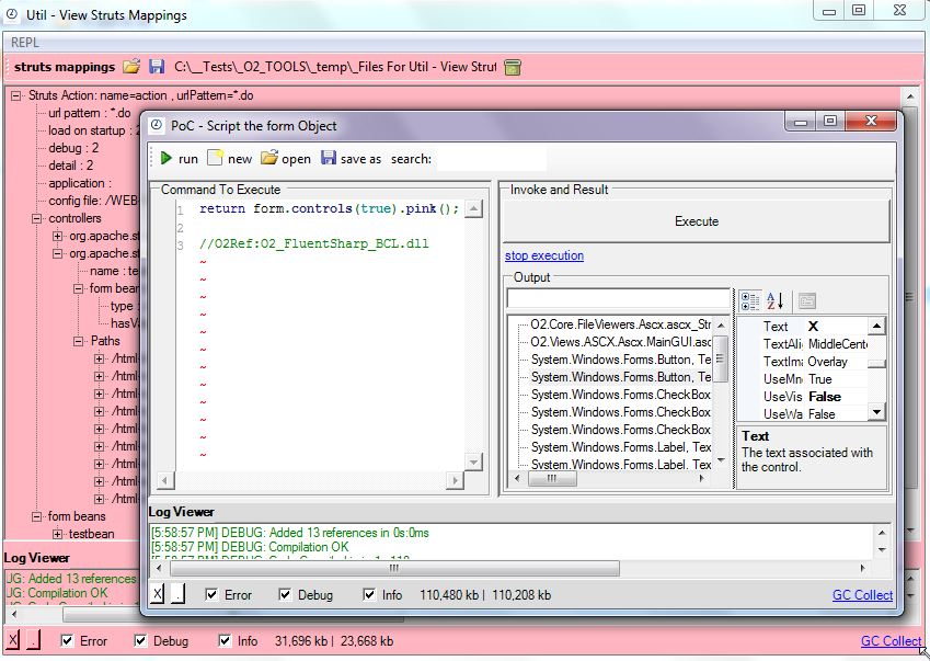 Dinis Cruz Blog O2 tools to view and script J2EE, Struts and Tiles xml